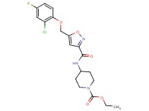 ethyl 4-[({5-[(2-chloro-4-fluorophenoxy)methyl]-3-isoxazolyl}carbonyl)amino]-1-piperidinecarboxylate