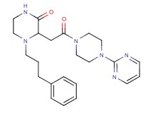 3-{2-oxo-2-[4-(2-pyrimidinyl)-1-piperazinyl]ethyl}-4-(3-phenylpropyl)-2-piperazinone