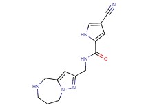 4-cyano-N-(5,6,7,8-tetrahydro-4H-pyrazolo[1,5-a][1,4]diazepin-2-ylmethyl)-1H-pyrrole-2-carboxamide
