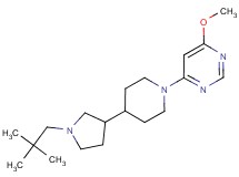 4-{4-[1-(2,2-dimethylpropyl)-3-pyrrolidinyl]-1-piperidinyl}-6-methoxypyrimidine