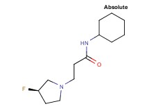 N-cyclohexyl-3-[(3R)-3-fluoropyrrolidin-1-yl]propanamide