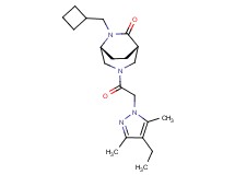 (1S*,5R*)-6-(cyclobutylmethyl)-3-[(4-ethyl-3,5-dimethyl-1H-pyrazol-1-yl)acetyl]-3,6-diazabicyclo[3.2.2]nonan-7-one