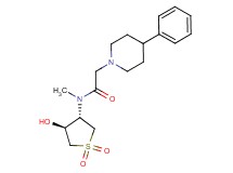 N-[(3S*,4S*)-4-hydroxy-1,1-dioxidotetrahydro-3-thienyl]-N-methyl-2-(4-phenyl-1-piperidinyl)acetamide