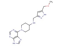 N-{[5-(methoxymethyl)-1H-pyrazol-3-yl]methyl}-1-(9H-purin-6-yl)piperidin-4-amine
