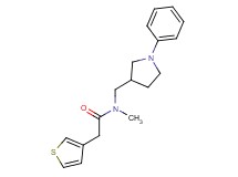 N-methyl-N-[(1-phenyl-3-pyrrolidinyl)methyl]-2-(3-thienyl)acetamide