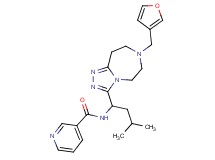 N-{1-[7-(3-furylmethyl)-6,7,8,9-tetrahydro-5H-[1,2,4]triazolo[4,3-d][1,4]diazepin-3-yl]-3-methylbutyl}nicotinamide