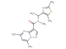 N-[1-(2,5-dimethyl-1,3-thiazol-4-yl)ethyl]-N,5,7-trimethylpyrazolo[1,5-a]pyrimidine-3-carboxamide