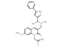 1-(2-chloro-2-propen-1-yl)-3-({methyl[1-(5-phenyl-1H-pyrazol-3-yl)ethyl]amino}methyl)-7-(methylthio)-2(1H)-quinolinone
