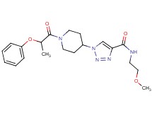 N-(2-methoxyethyl)-1-[1-(2-phenoxypropanoyl)-4-piperidinyl]-1H-1,2,3-triazole-4-carboxamide