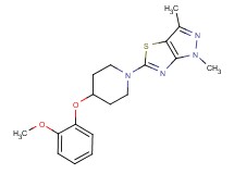 5-[4-(2-methoxyphenoxy)piperidin-1-yl]-1,3-dimethyl-1H-pyrazolo[3,4-d][1,3]thiazole