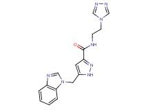 5-(1H-benzimidazol-1-ylmethyl)-N-[2-(4H-1,2,4-triazol-4-yl)ethyl]-1H-pyrazole-3-carboxamide