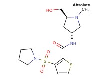 N-[(3R,5S)-5-(hydroxymethyl)-1-methylpyrrolidin-3-yl]-3-(pyrrolidin-1-ylsulfonyl)thiophene-2-carboxamide