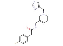 2-(4-fluorophenyl)-N-{[1-(1H-imidazol-4-ylmethyl)-1,2,5,6-tetrahydropyridin-3-yl]methyl}acetamide