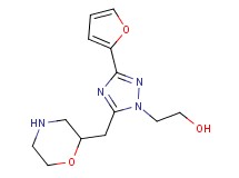 2-[3-(2-furyl)-5-(morpholin-2-ylmethyl)-1H-1,2,4-triazol-1-yl]ethanol