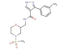 3-(3-methylphenyl)-N-{[4-(methylsulfonyl)morpholin-2-yl]methyl}-1H-pyrazole-4-carboxamide