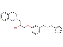 1-(3,4-dihydro-2(1H)-isoquinolinyl)-3-(3-{[(2-thienylmethyl)amino]methyl}phenoxy)-2-propanol