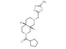 (4aR*,8aR*)-2-(cyclopentylcarbonyl)-7-[(5-methyl-1,3,4-oxadiazol-2-yl)methyl]octahydro-2,7-naphthyridin-4a(2H)-ol