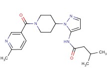 3-methyl-N-(1-{1-[(6-methyl-3-pyridinyl)carbonyl]-4-piperidinyl}-1H-pyrazol-5-yl)butanamide