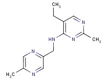 5-ethyl-2-methyl-N-[(5-methylpyrazin-2-yl)methyl]pyrimidin-4-amine