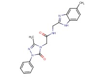 N-[(5-methyl-1H-benzimidazol-2-yl)methyl]-2-(3-methyl-5-oxo-1-phenyl-1,5-dihydro-4H-1,2,4-triazol-4-yl)acetamide