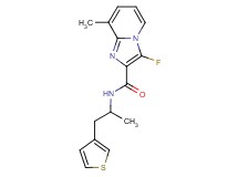 3-fluoro-8-methyl-N-[1-methyl-2-(3-thienyl)ethyl]imidazo[1,2-a]pyridine-2-carboxamide