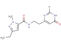 3-ethyl-1-methyl-N-[2-(6-oxo-1,6-dihydropyrimidin-4-yl)ethyl]-1H-pyrazole-5-carboxamide