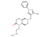 (4aS*,8aR*)-1-[2-(methylamino)ethyl]-6-[(3-methyl-1-phenyl-1H-pyrazol-4-yl)methyl]octahydro-1,6-naphthyridin-2(1H)-one