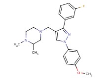 4-{[3-(3-fluorophenyl)-1-(4-methoxyphenyl)-1H-pyrazol-4-yl]methyl}-1,2-dimethylpiperazine