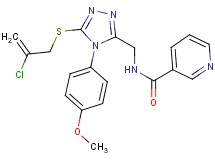 N-{[5-[(2-chloro-2-propen-1-yl)thio]-4-(4-methoxyphenyl)-4H-1,2,4-triazol-3-yl]methyl}nicotinamide