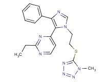 2-ethyl-4-(1-{2-[(1-methyl-1H-tetrazol-5-yl)thio]ethyl}-4-phenyl-1H-imidazol-5-yl)pyrimidine