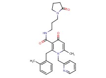 6-methyl-2-(2-methylbenzyl)-4-oxo-N-[3-(2-oxo-1-pyrrolidinyl)propyl]-1-(2-pyridinylmethyl)-1,4-dihydro-3-pyridinecarboxamide