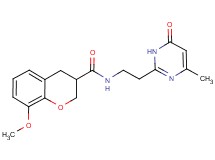 8-methoxy-N-[2-(4-methyl-6-oxo-1,6-dihydropyrimidin-2-yl)ethyl]chromane-3-carboxamide