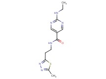2-(ethylamino)-N-[2-(5-methyl-1,3,4-thiadiazol-2-yl)ethyl]-5-pyrimidinecarboxamide