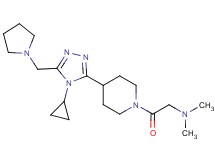 (2-{4-[4-cyclopropyl-5-(pyrrolidin-1-ylmethyl)-4H-1,2,4-triazol-3-yl]piperidin-1-yl}-2-oxoethyl)dimethylamine