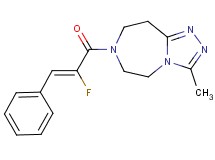 7-[(2Z)-2-fluoro-3-phenyl-2-propenoyl]-3-methyl-6,7,8,9-tetrahydro-5H-[1,2,4]triazolo[4,3-d][1,4]diazepine