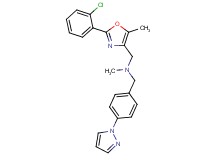 1-[2-(2-chlorophenyl)-5-methyl-1,3-oxazol-4-yl]-N-methyl-N-[4-(1H-pyrazol-1-yl)benzyl]methanamine