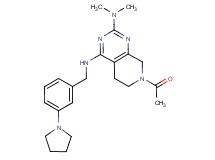 7-acetyl-N~2~,N~2~-dimethyl-N~4~-(3-pyrrolidin-1-ylbenzyl)-5,6,7,8-tetrahydropyrido[3,4-d]pyrimidine-2,4-diamine