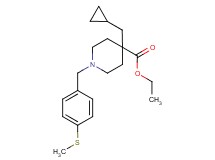ethyl 4-(cyclopropylmethyl)-1-[4-(methylthio)benzyl]-4-piperidinecarboxylate