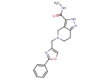 N-methyl-5-[(2-phenyl-1,3-oxazol-4-yl)methyl]-4,5,6,7-tetrahydro-2H-pyrazolo[4,3-c]pyridine-3-carboxamide