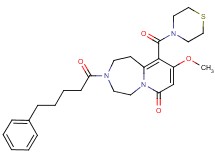 9-methoxy-3-(5-phenylpentanoyl)-10-(4-thiomorpholinylcarbonyl)-2,3,4,5-tetrahydropyrido[1,2-d][1,4]diazepin-7(1H)-one