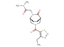 2-{(1S*,5R*)-3-[(4-ethyl-1,2,3-thiadiazol-5-yl)carbonyl]-7-oxo-3,6-diazabicyclo[3.2.2]non-6-yl}-N,N-dimethylacetamide