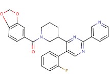 4-[1-(1,3-benzodioxol-5-ylcarbonyl)-3-piperidinyl]-5-(2-fluorophenyl)-2-(3-pyridinyl)pyrimidine