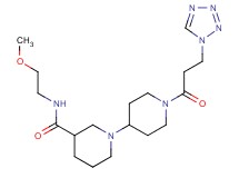 N-(2-methoxyethyl)-1'-[3-(1H-tetrazol-1-yl)propanoyl]-1,4'-bipiperidine-3-carboxamide