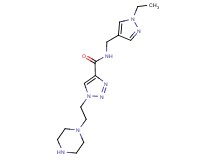 N-[(1-ethyl-1H-pyrazol-4-yl)methyl]-1-(2-piperazin-1-ylethyl)-1H-1,2,3-triazole-4-carboxamide