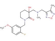 1-(2-fluoro-5-methoxybenzyl)-3-hydroxy-3-({methyl[(4-methyl-1,2,5-oxadiazol-3-yl)methyl]amino}methyl)piperidin-2-one