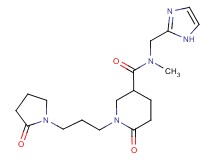 N-(1H-imidazol-2-ylmethyl)-N-methyl-6-oxo-1-[3-(2-oxo-1-pyrrolidinyl)propyl]-3-piperidinecarboxamide