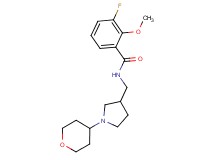 3-fluoro-2-methoxy-N-{[1-(tetrahydro-2H-pyran-4-yl)pyrrolidin-3-yl]methyl}benzamide