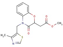 methyl {4-[(4-methyl-1,3-thiazol-5-yl)methyl]-3-oxo-3,4-dihydro-2H-1,4-benzoxazin-2-yl}acetate
