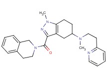 3-(3,4-dihydro-2(1H)-isoquinolinylcarbonyl)-N,1-dimethyl-N-[2-(2-pyridinyl)ethyl]-4,5,6,7-tetrahydro-1H-indazol-5-amine