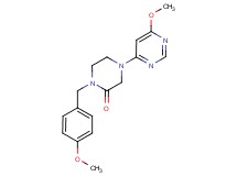 1-(4-methoxybenzyl)-4-(6-methoxy-4-pyrimidinyl)-2-piperazinone trifluoroacetate